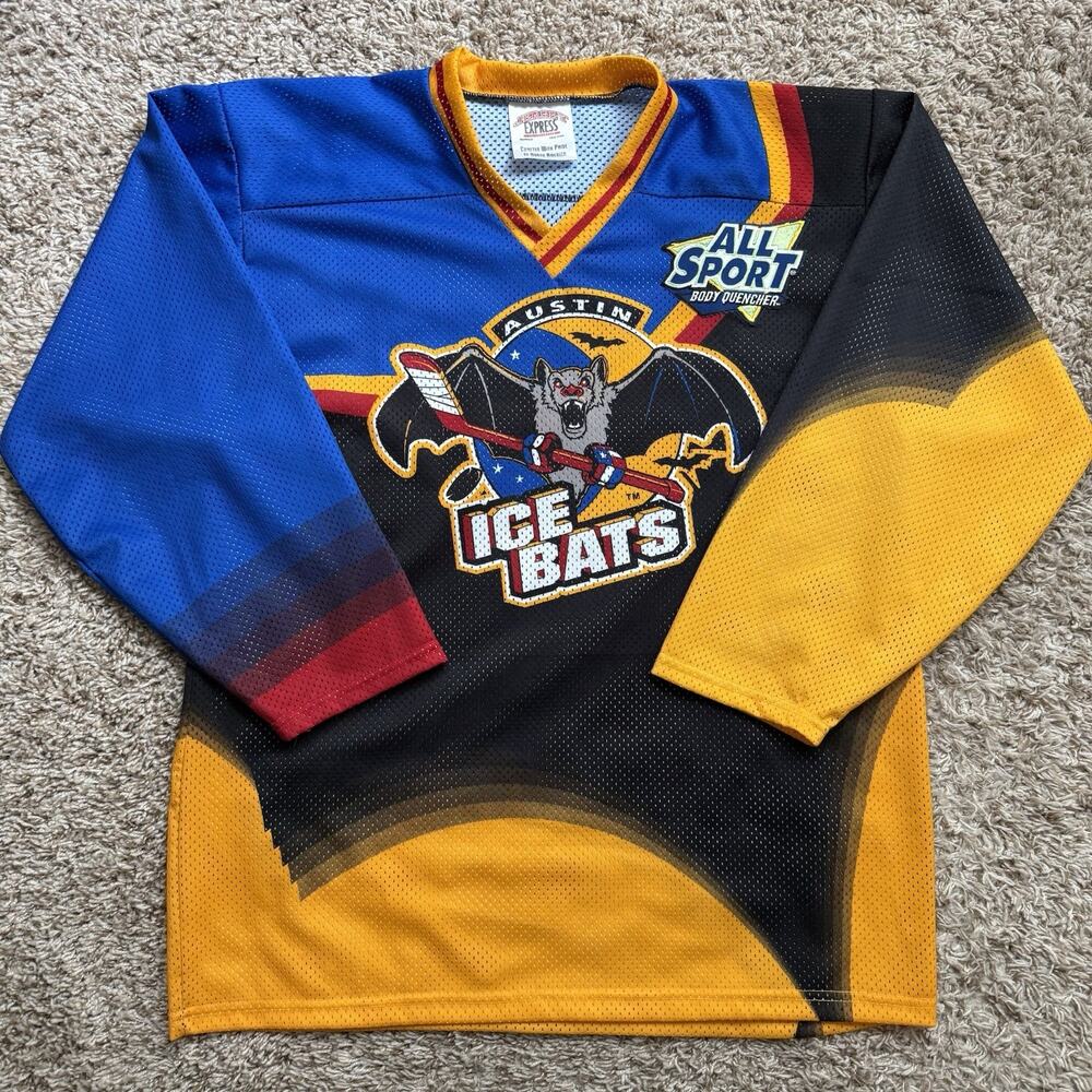 Vintage Austin Ice Bats Hockey Jersey Men’s Size Small WPHL ProJoy Minor League